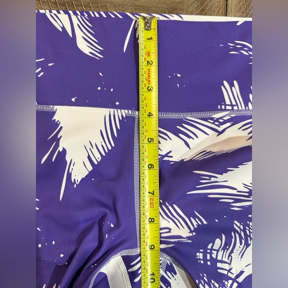 FABLETICS High Waisted Printed PureLuxe Paradiso Leggings 7/8 Purple White XXS - Picture 10 of 15